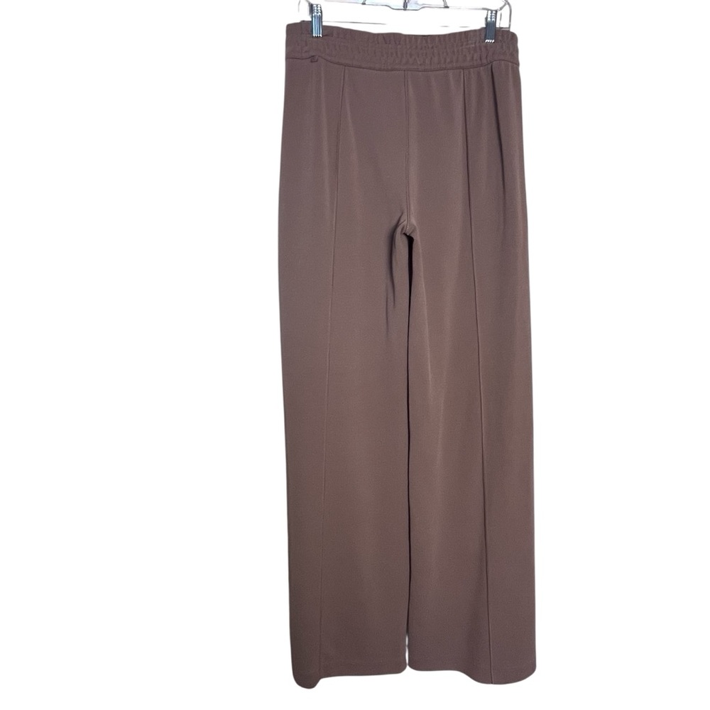 Wide Leg Ribbed Drawstring Pants in Taupe Inseam 34 - Picture 4 of 15